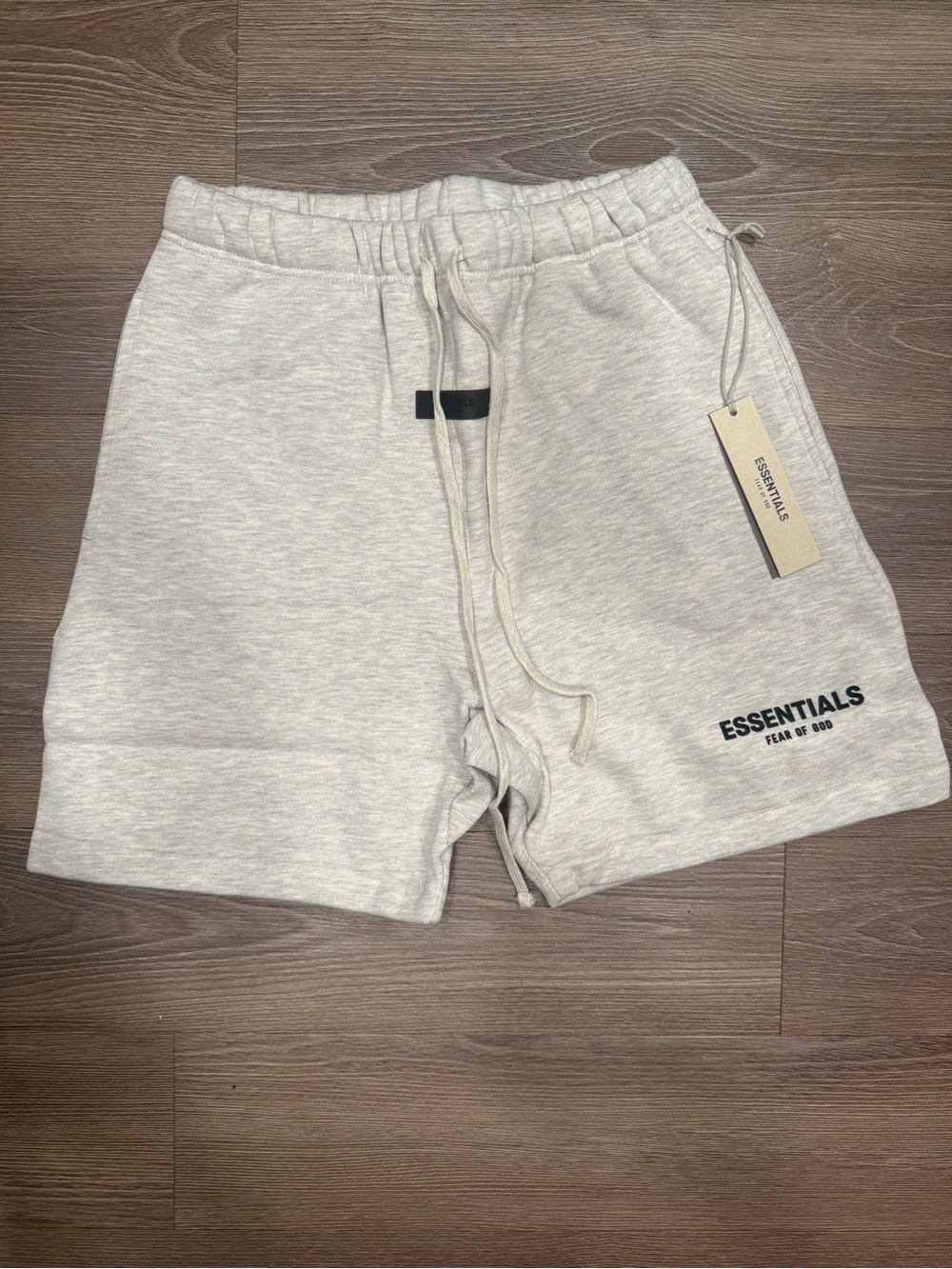 ESSENTIALS Light Oatmeal Shorts